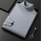 Men's Ribbed Turtleneck Sweater with Long Sleeves 5