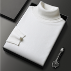Men's Ribbed Turtleneck Sweater with Long Sleeves 8