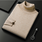 Men's Ribbed Turtleneck Sweater with Long Sleeves 10