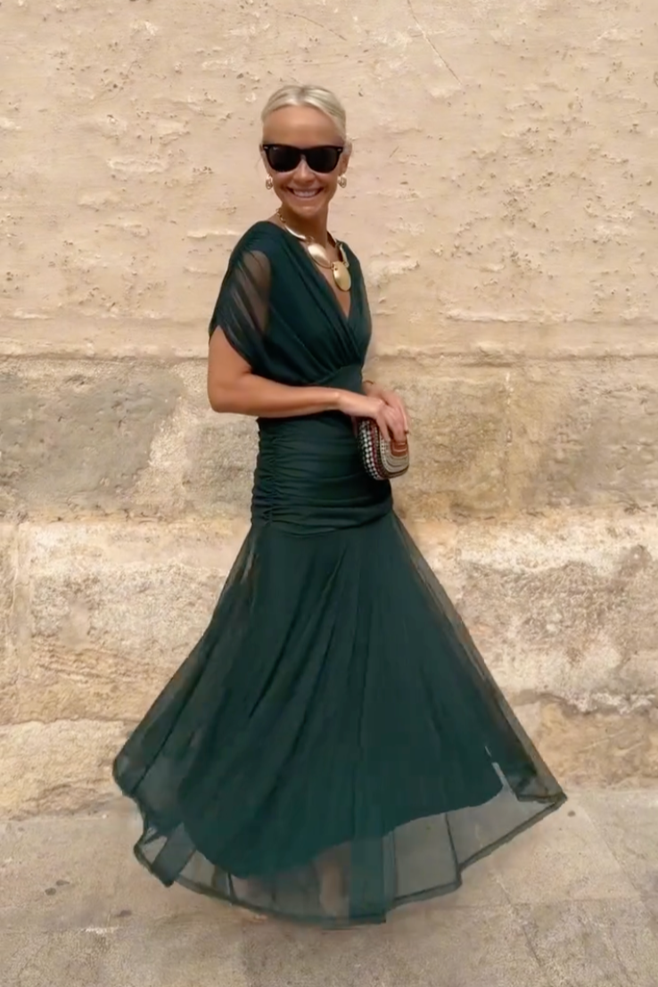 Philippa | Elegant V-neck Party Maxi Dress 9