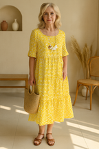 IRIS | SABLE SHORT-SLEEVE MIDI DRESS 6