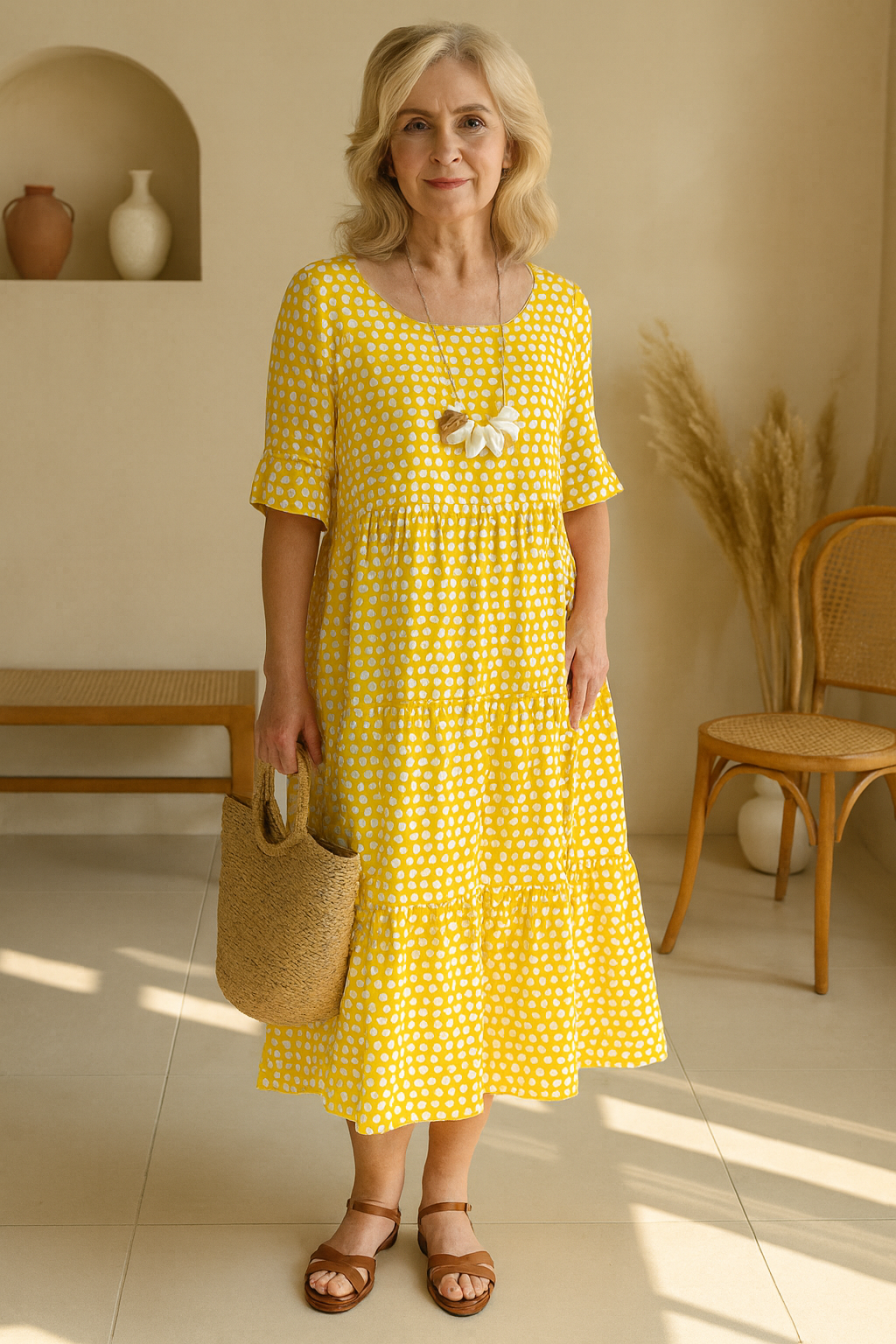 IRIS | SABLE SHORT-SLEEVE MIDI DRESS 6