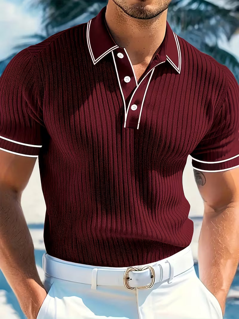 Leonard | Color-Blocked Short Sleeve Polo Shirt 2