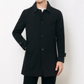 Men's Button-Front Trench Coat with Notch Collar 1