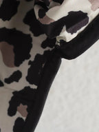 Women's Quilted Jacket with Leopard Print Lining 12