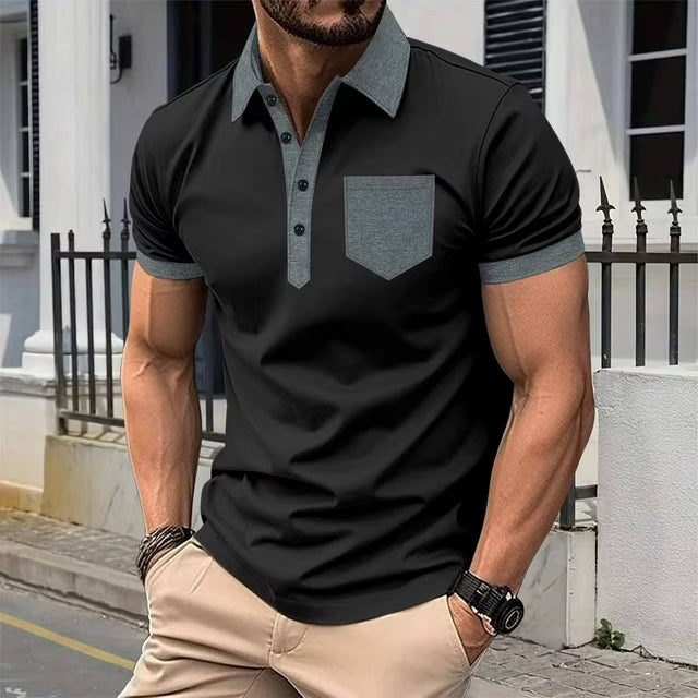 Lindo | Everyday Contrast Pocket Polo Shirt 1