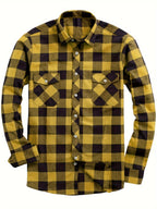 Men's Buffalo Plaid Flannel Shirt Button-Front 29