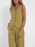 Holly | Sleeveless V-Neck & Wide-Leg Pant Set 5