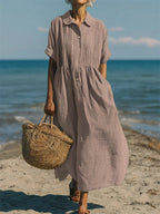 Mandy | Elegant Collared Button Dress 8