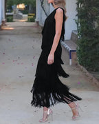 Francesca | Stylish Dropped Shoulders Long Dress 7