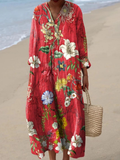 Aurelia | Vintage Lovely Floral Art Print Dress 1