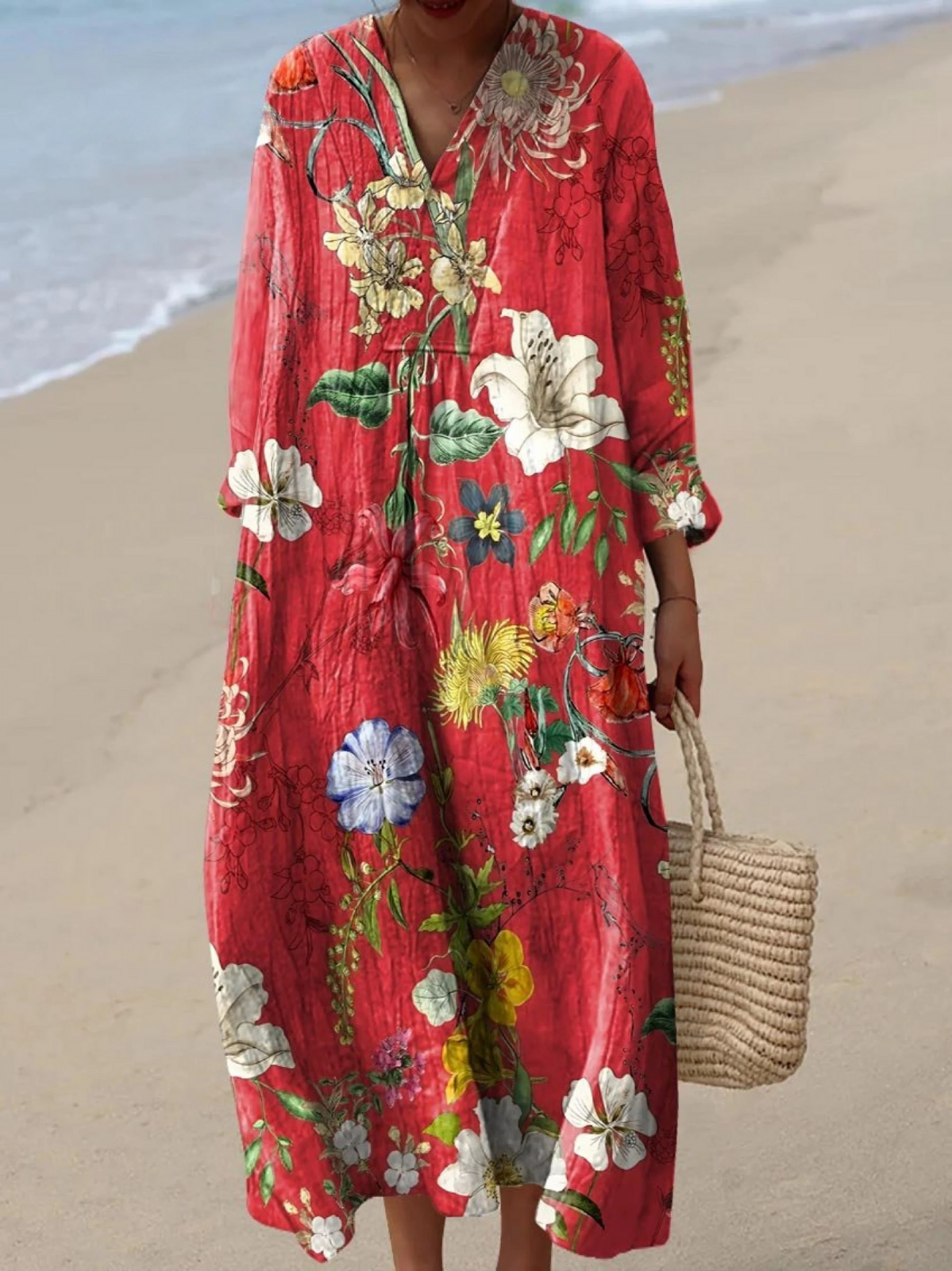 Aurelia | Vintage Lovely Floral Art Print Dress 1