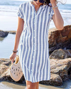 Rebecca | Elegant Striped Dress 5