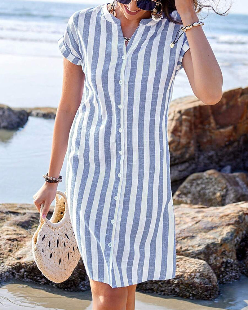 Rebecca | Elegant Striped Dress 5
