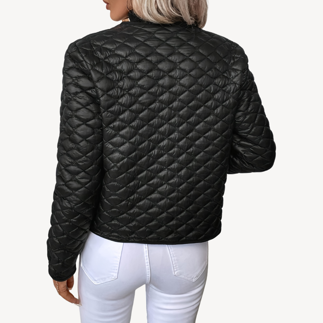 Women's Quilted Jacket Lightweight Button-Front 2