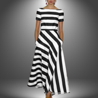 Olivia | Classic Sleeveless Striped Maxi Dress 4