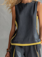Ivy | Elegant Sleeveless and Wide Pant Set 3