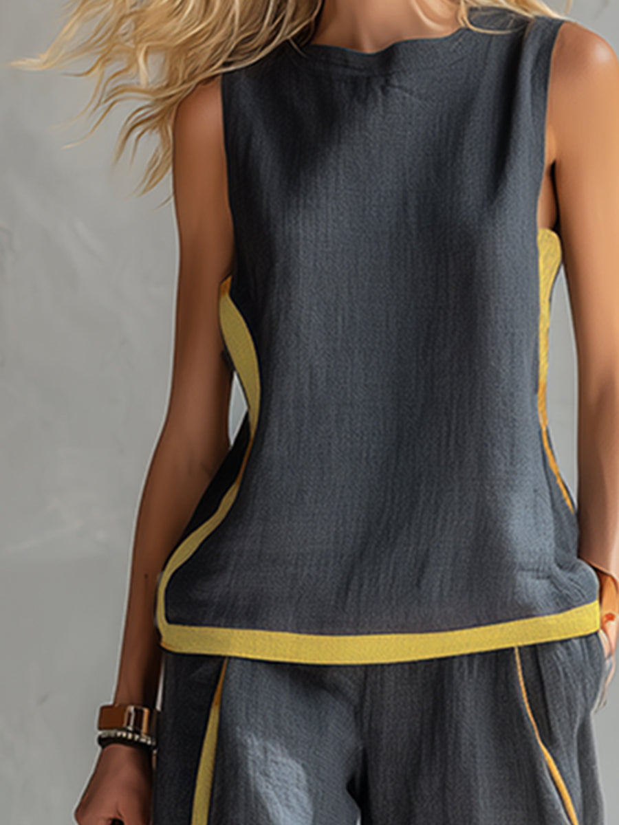 Ivy | Elegant Sleeveless and Wide Pant Set 3