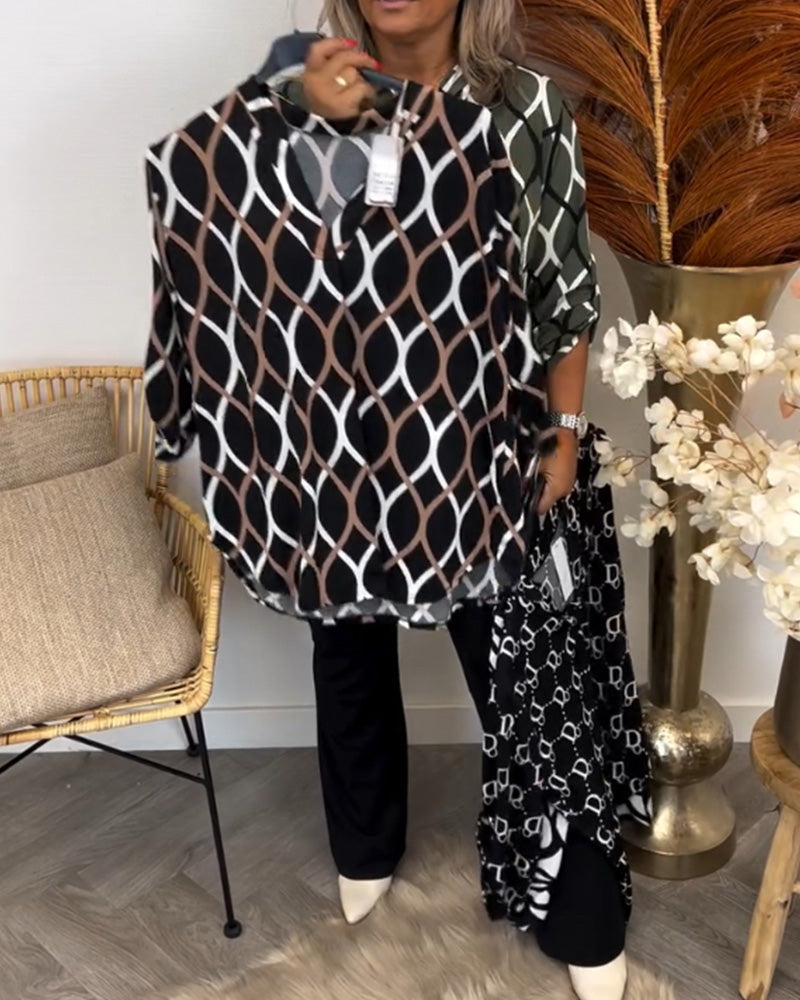 CHRISTABEL | CASUAL LONG-SLEEVE PATTERNED BLOUSE 10