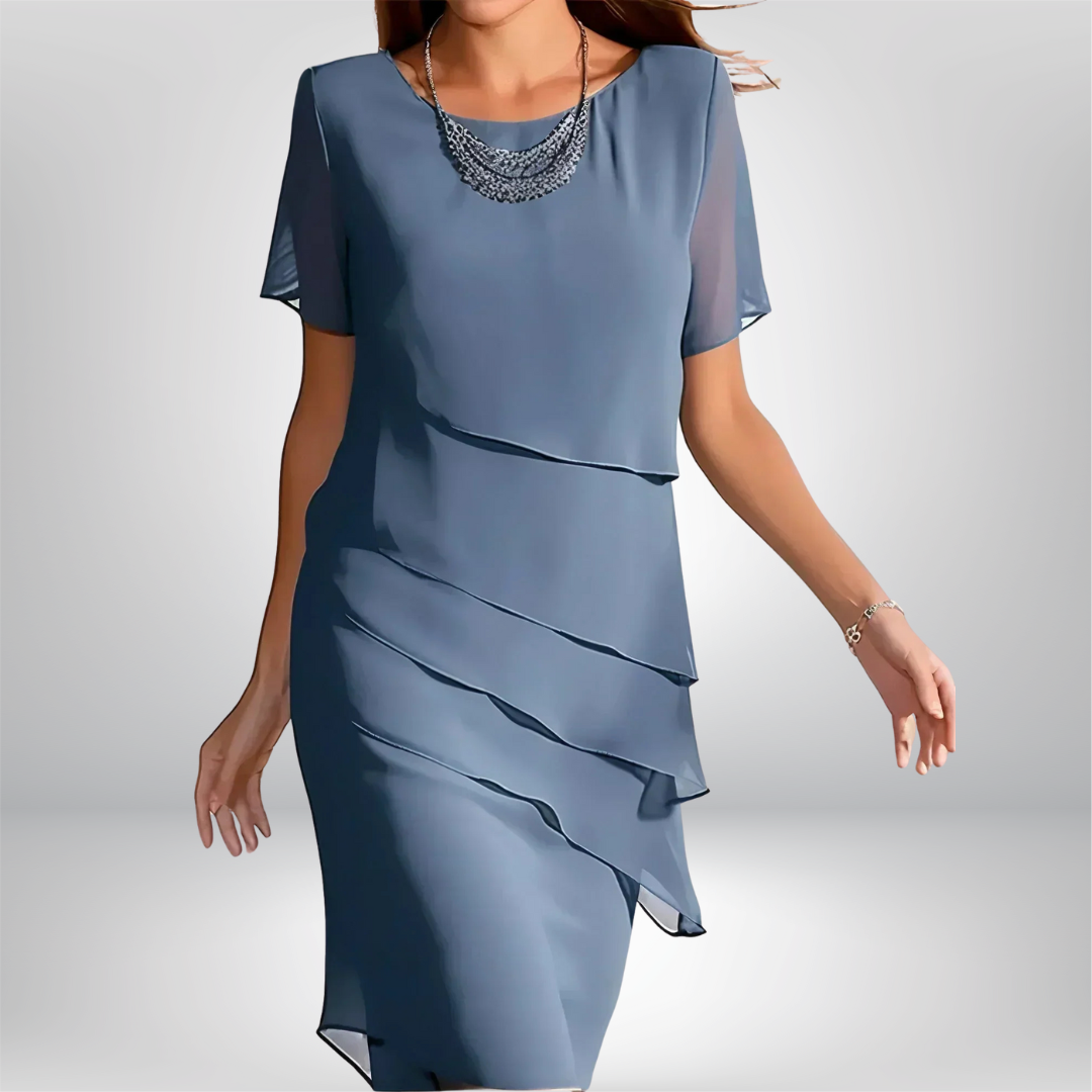 Claire | Elegant Flowy Short Sleeve Dress 1
