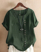 Adeline | Short Sleeve Round Neck Blouse 4