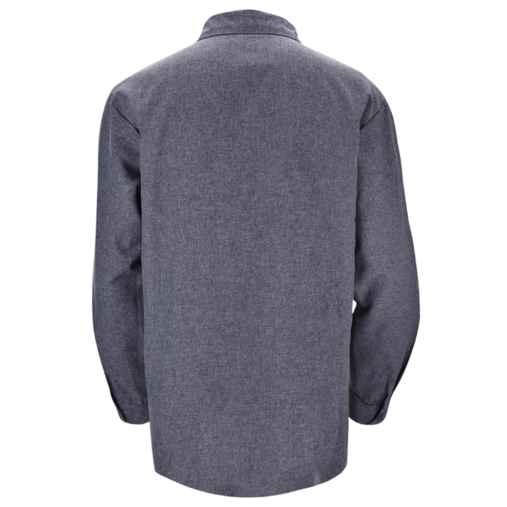 Men's Long Sleeve Shirt with Spread Collar and Button Closure 6