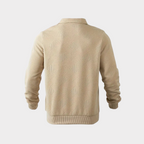 Men's Half-Zip Collared Sweatshirt with Textured Knit 7