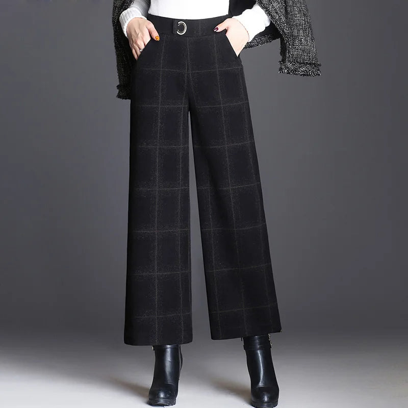 Jenny | Checked Wide-Leg Pants 2