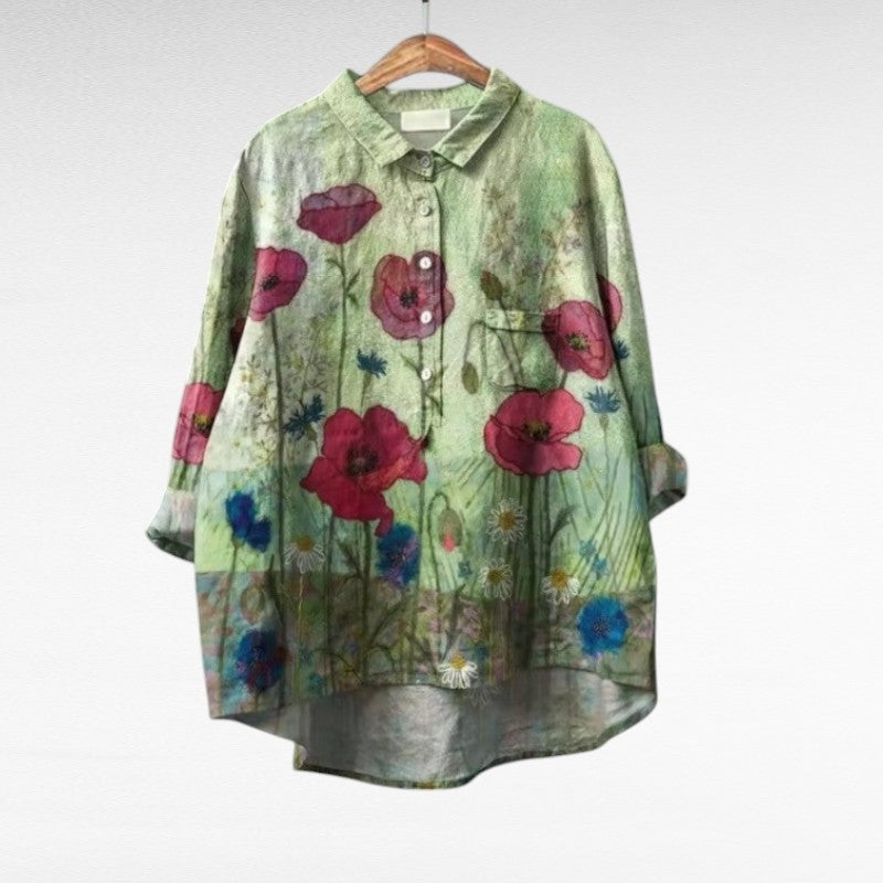 Carin | Vintage-Inspired Floral Blouse 1