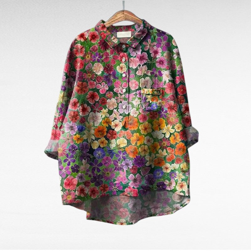 Amaya | Classic MultiColor Floral Blouse 2