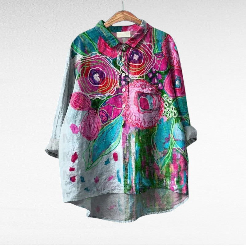 Amaya | Classic MultiColor Floral Blouse 3