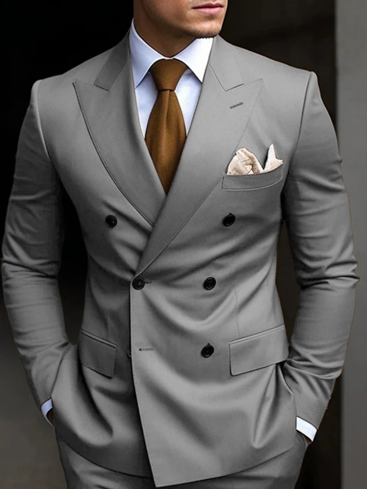 Hayden | Classic Tailored Fit Double Breasted 2 Pieces Suit 7