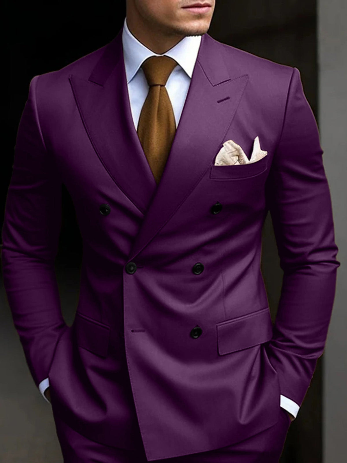 Hayden | Classic Tailored Fit Double Breasted 2 Pieces Suit 11