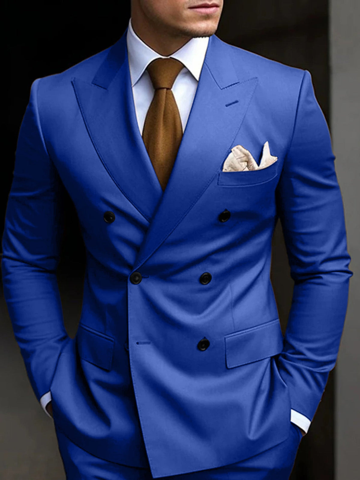 Hayden | Classic Tailored Fit Double Breasted 2 Pieces Suit 13