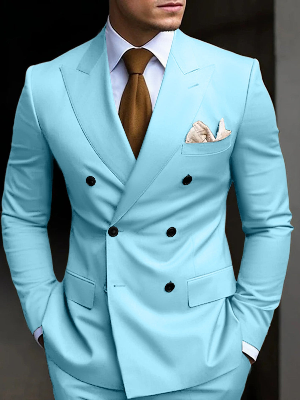 Hayden | Classic Tailored Fit Double Breasted 2 Pieces Suit 14
