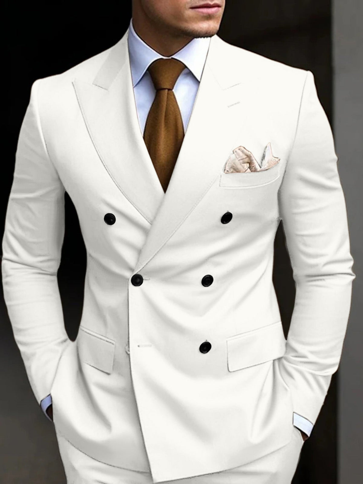 Hayden | Classic Tailored Fit Double Breasted 2 Pieces Suit 15