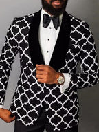 Nathan | Stylish Checkered Single Breasted Suit 1