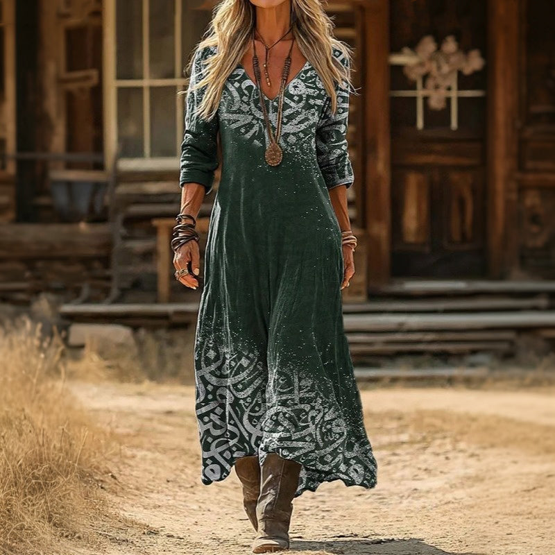 Antonia | Vintage Long Sleeve Casual Dress 1