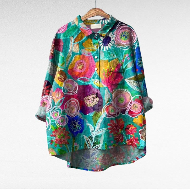 Amaya | Classic MultiColor Floral Blouse 4