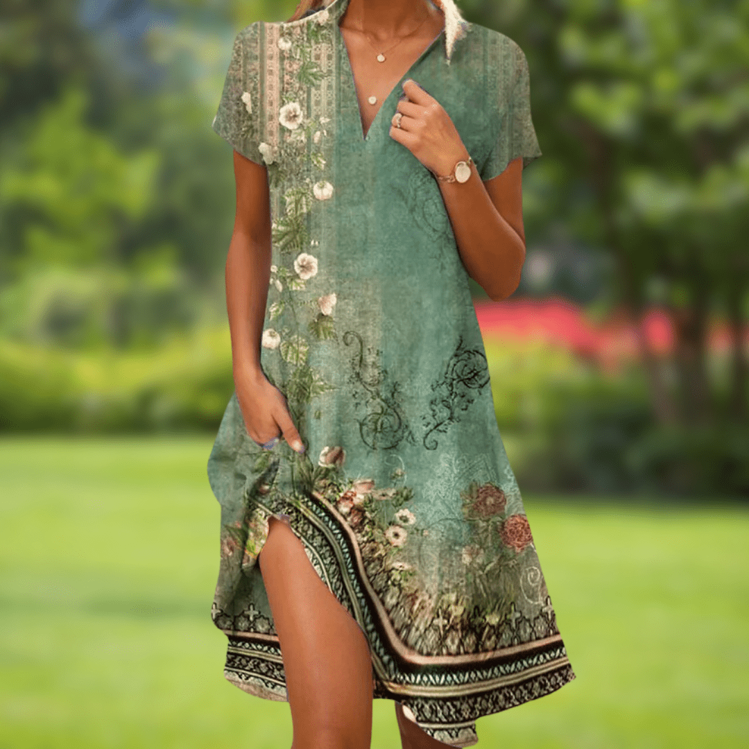 Galiana | Stylish V-Neck Elegant Dress 4