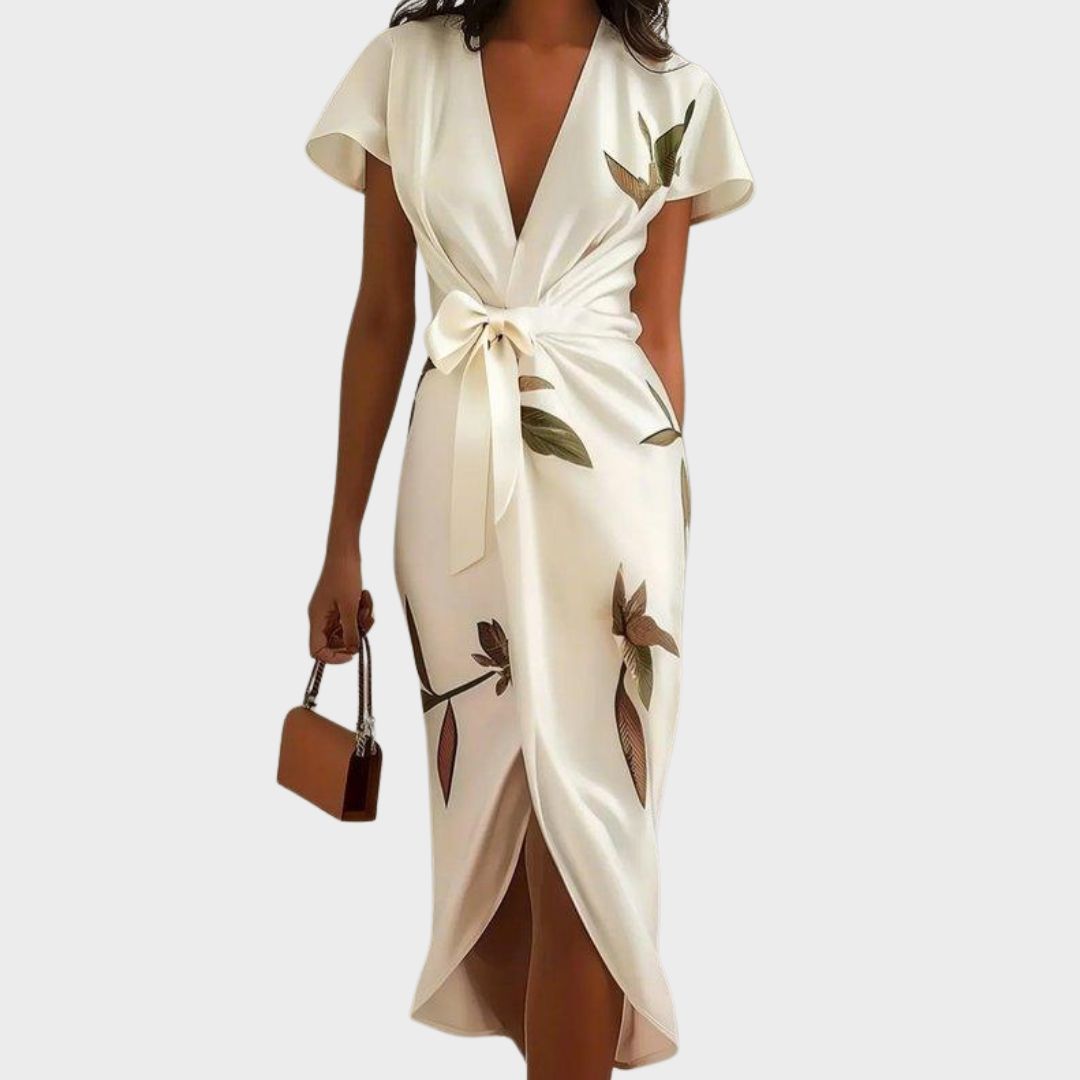 Eleanor | Floral Wrap Midi Dress 1