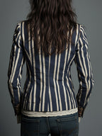 Nina | Classic Retro Bohemian Striped Blazer 4