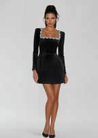 Lucinda | Elegant Velvet Mini Dress 1
