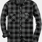 Men's Buffalo Plaid Flannel Shirt Button-Front 8