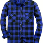Men's Buffalo Plaid Flannel Shirt Button-Front 3