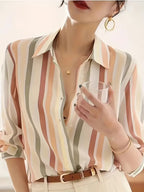 Serena | Striped Button-Up Shirt 3