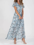 Noelle | Elegant Floral Short Sleeve Dress 4