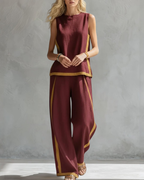 Ivy | Elegant Sleeveless and Wide Pant Set 8