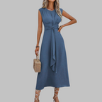 Dulcie | Elegant Sleeveless Round Neck Maxi Dress 1