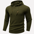 Men's Textured Pullover Hoodie with Drawstring Hood 5